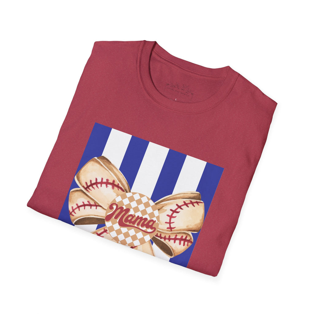 Mama Baseball Bow T-Shirt