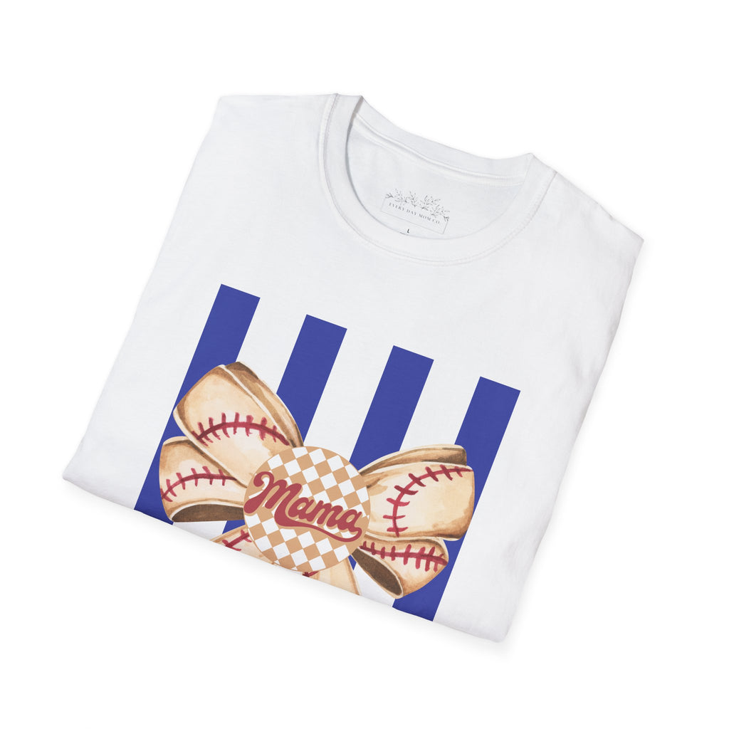 Mama Baseball Bow T-Shirt