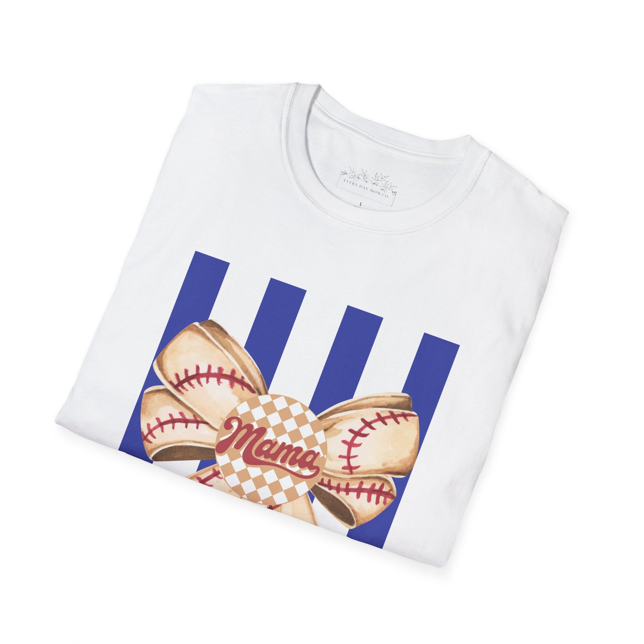 Mama Baseball Bow T-Shirt
