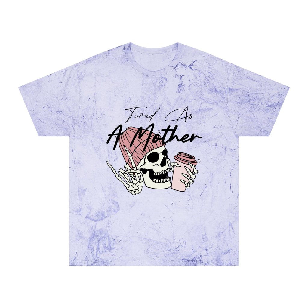 Skull & Coffee Tired as a Mother T-Shirt
