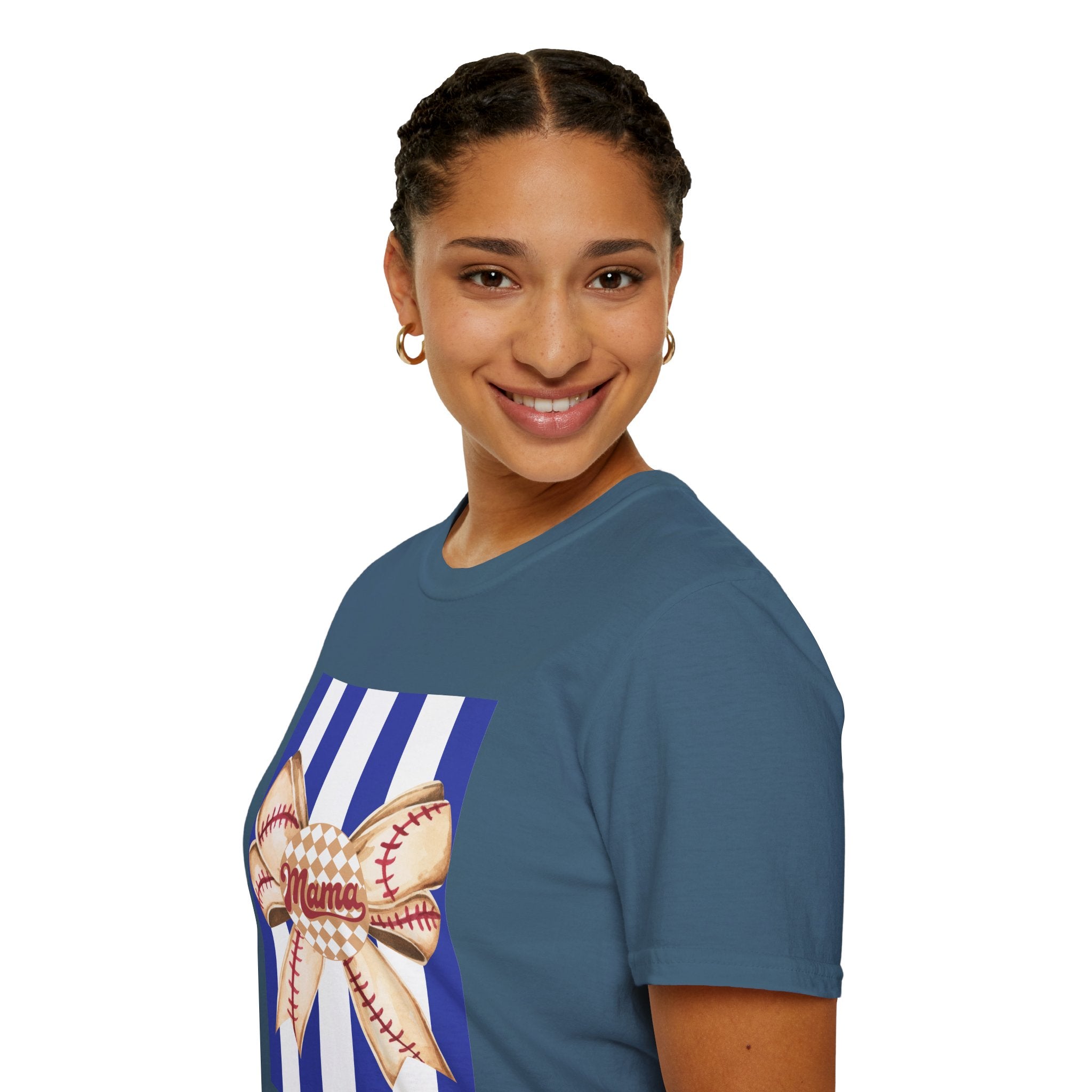Mama Baseball Bow T-Shirt