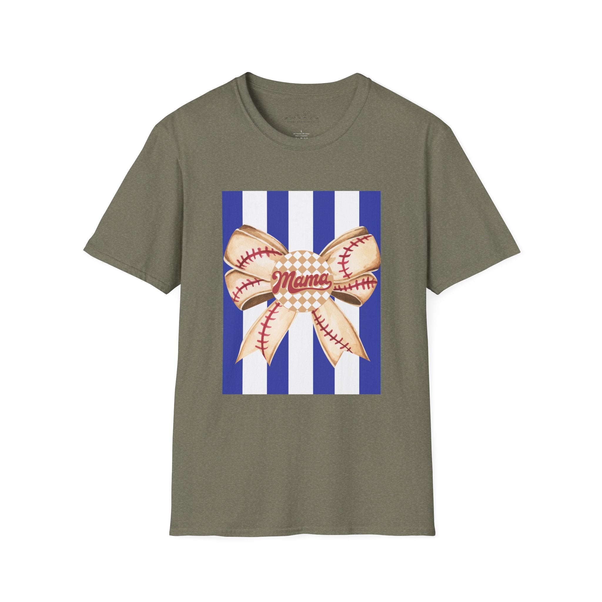 Mama Baseball Bow T-Shirt