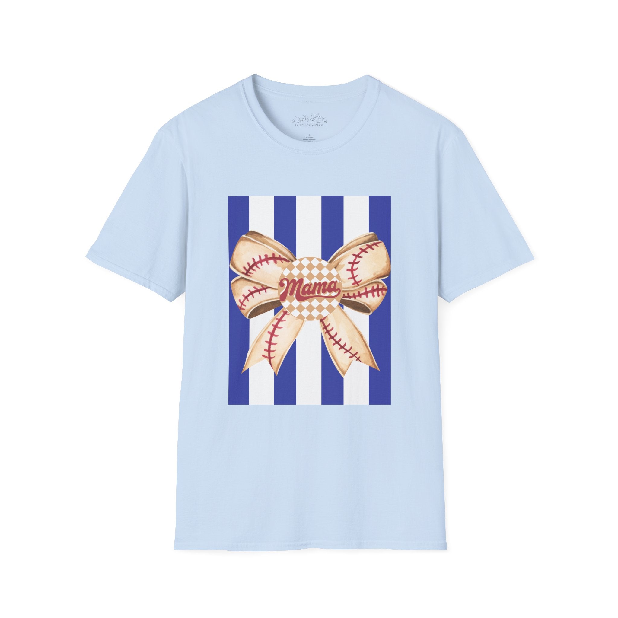 Mama Baseball Bow T-Shirt
