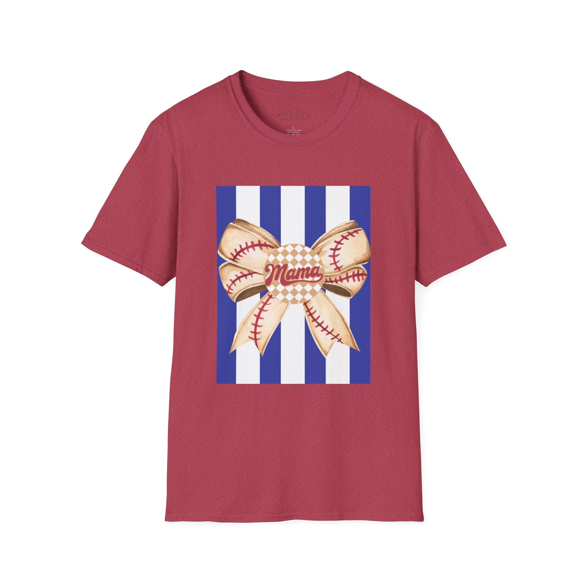Mama Baseball Bow T-Shirt