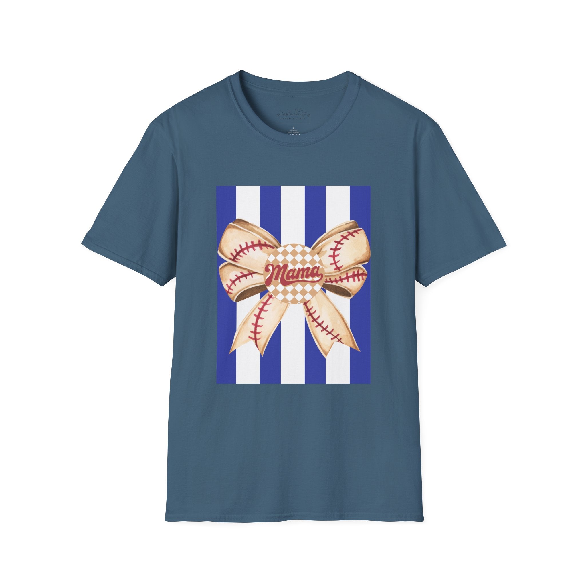 Mama Baseball Bow T-Shirt