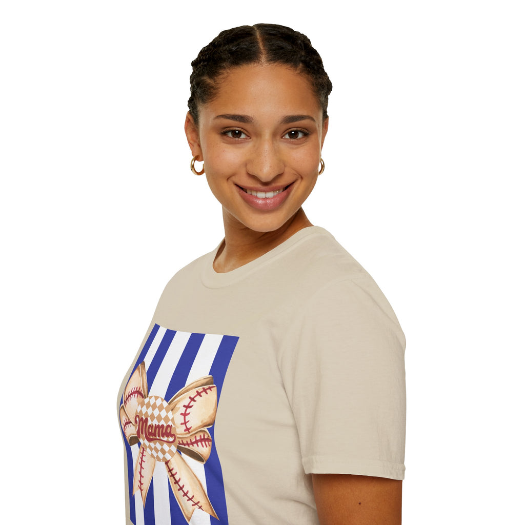 Mama Baseball Bow T-Shirt