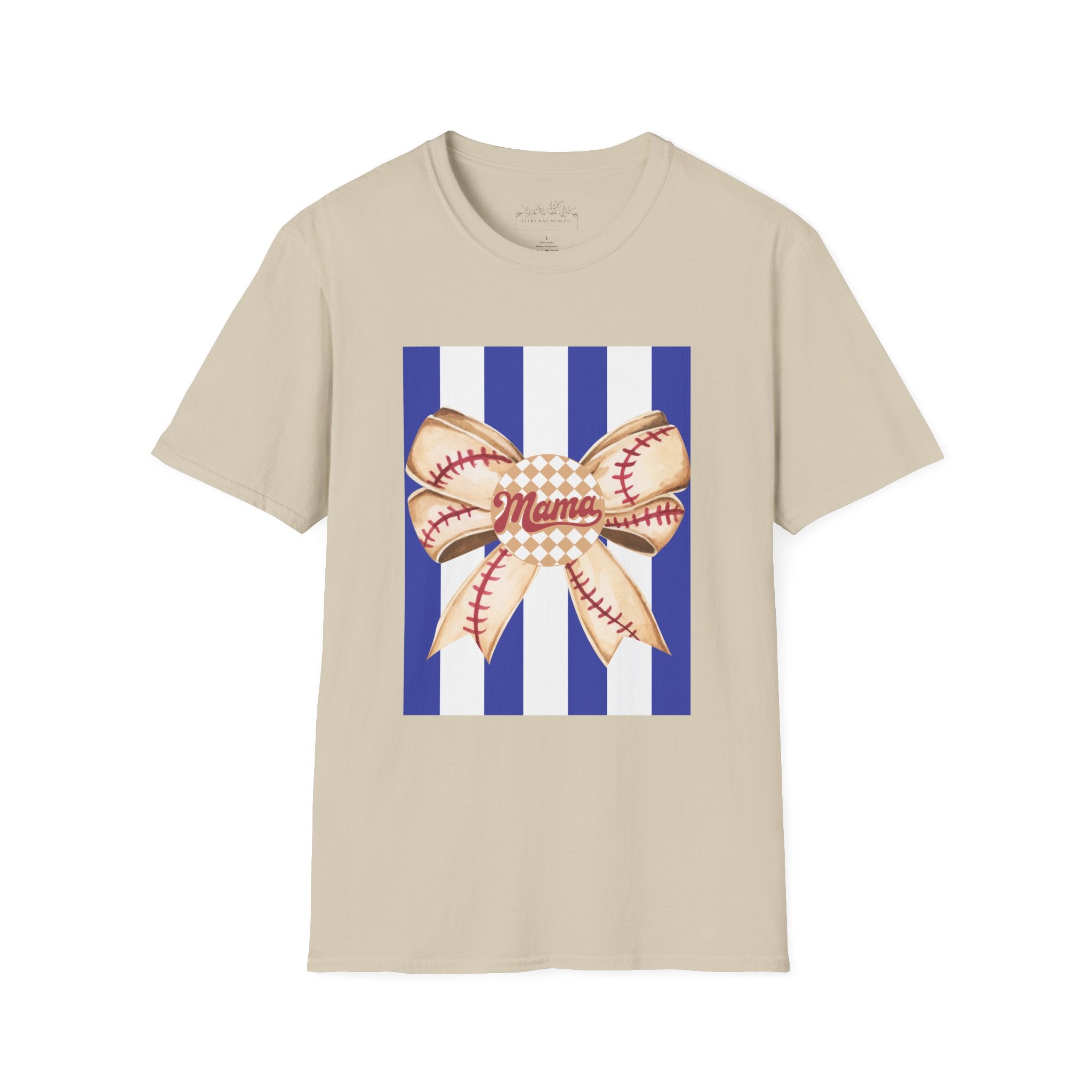 Mama Baseball Bow T-Shirt
