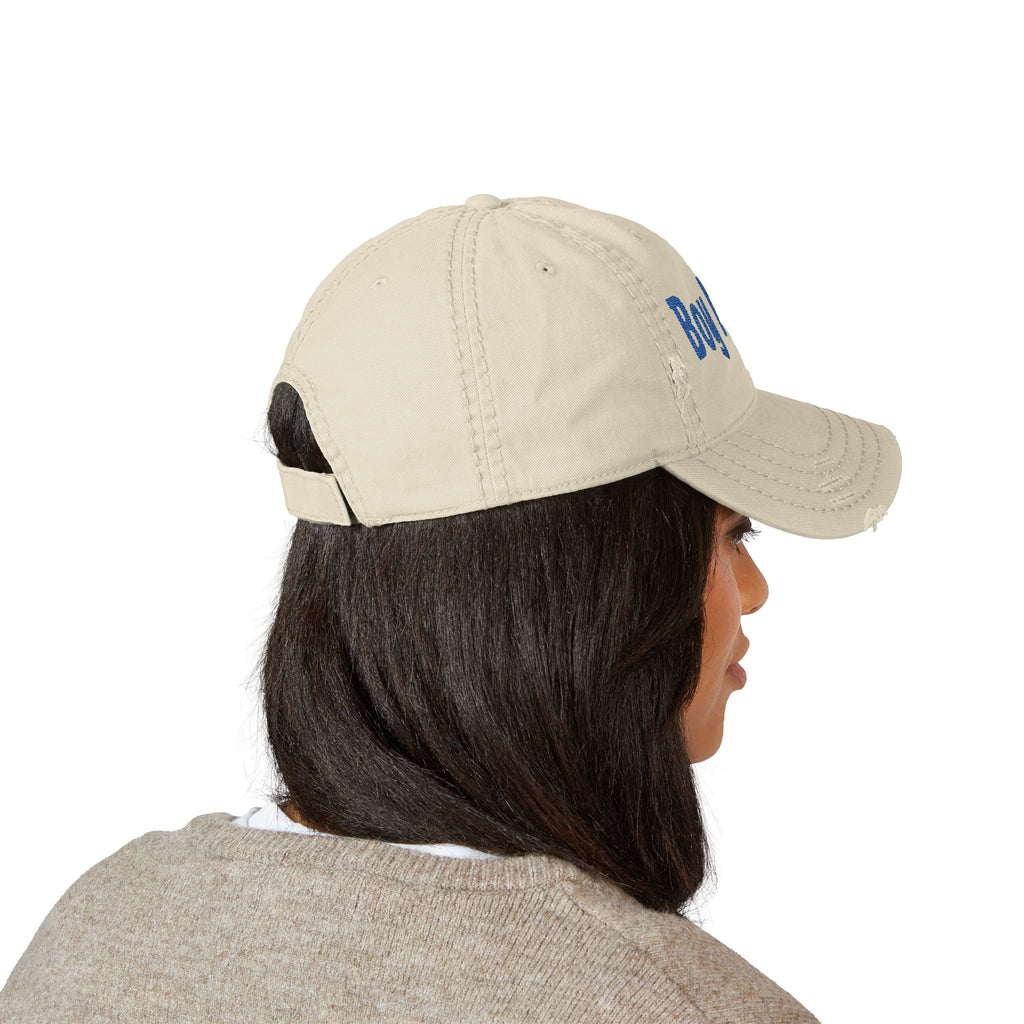 Boy Mama Distressed Embroidered Hat