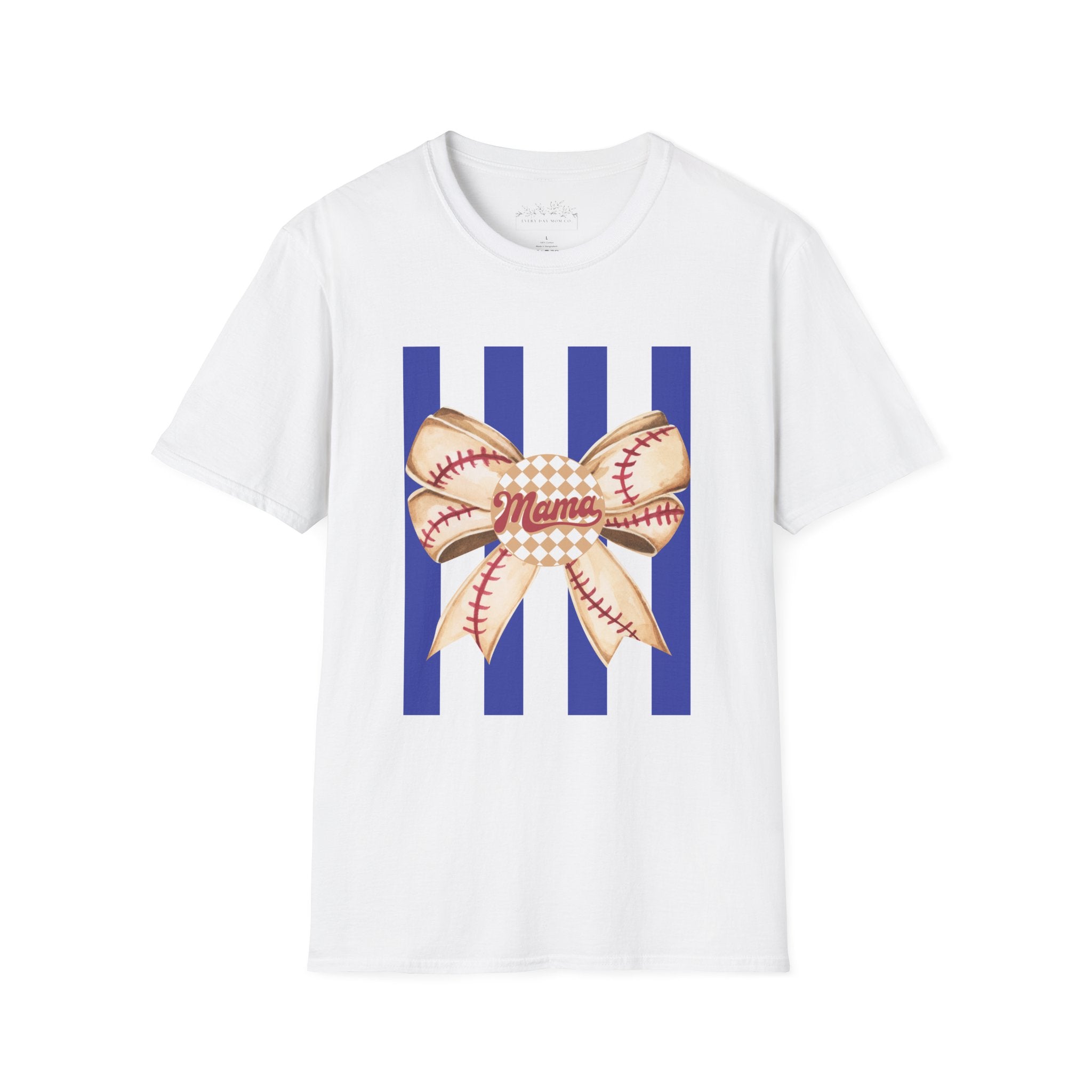 Mama Baseball Bow T-Shirt