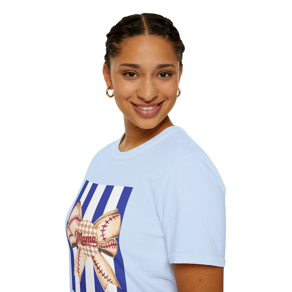 Mama Baseball Bow T-Shirt