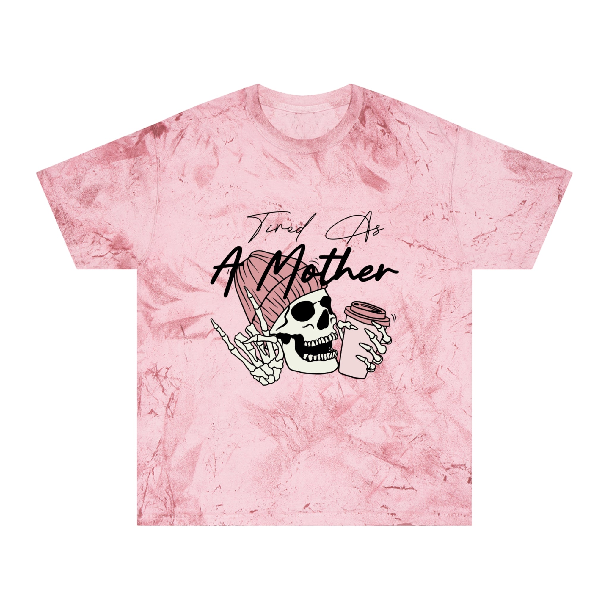 Skull & Coffee Tired as a Mother T-Shirt