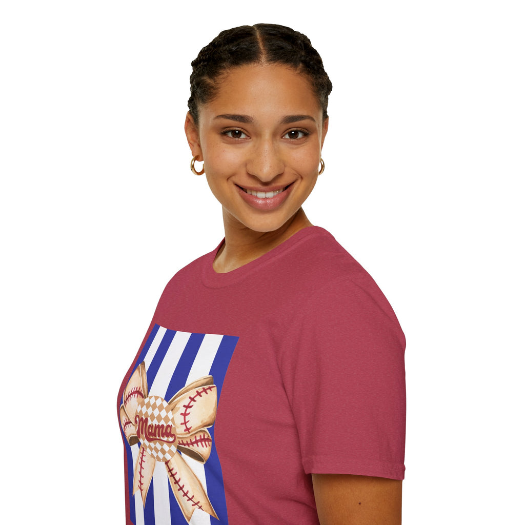 Mama Baseball Bow T-Shirt