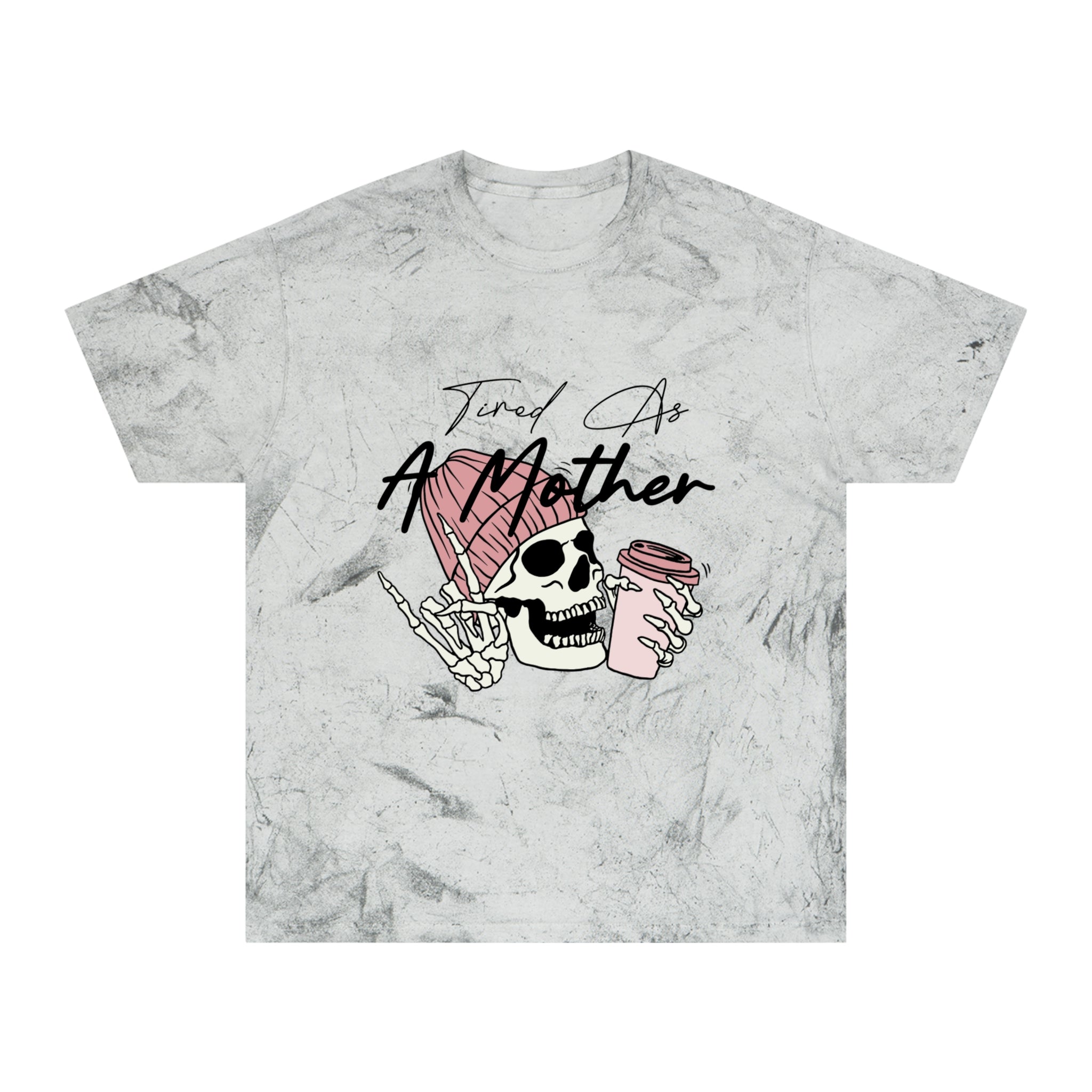 Skull & Coffee Tired as a Mother T-Shirt