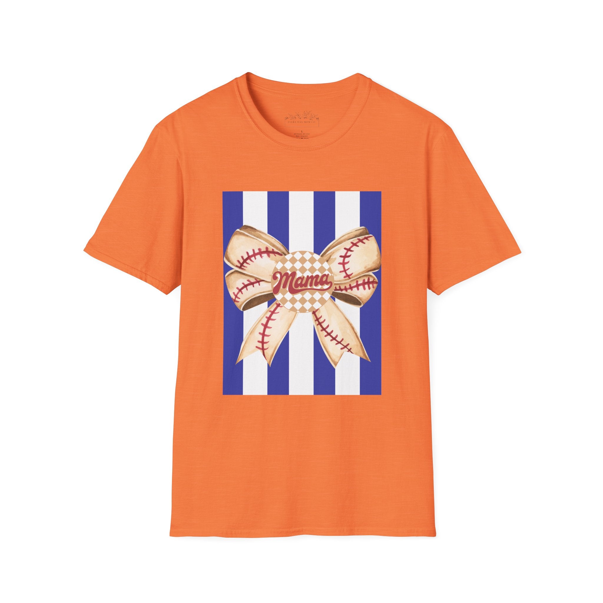 Mama Baseball Bow T-Shirt